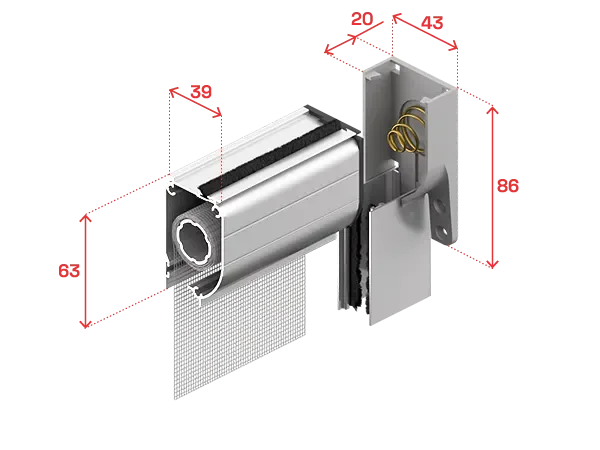 Piastra doppia (montata di serie), testata e cassonetto da 40mm – Bikitver