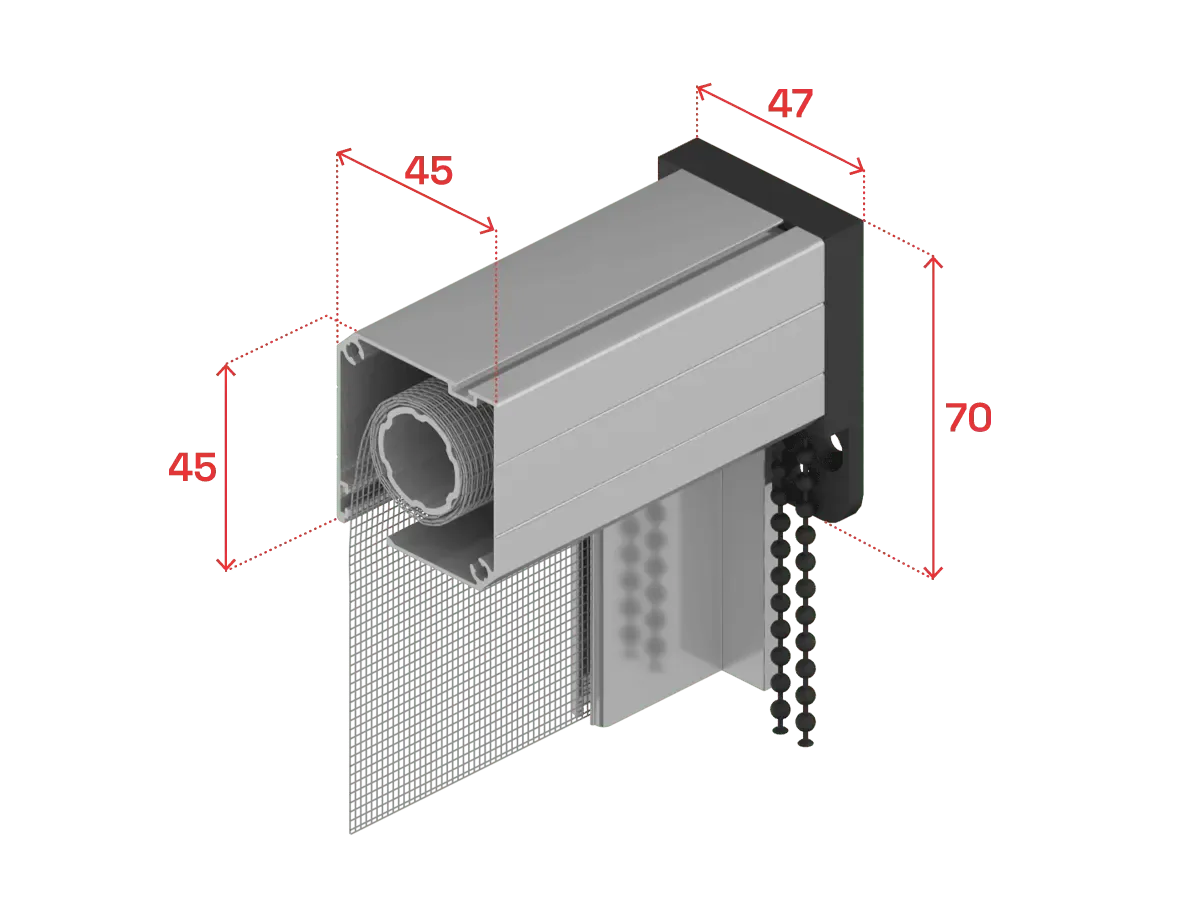 Testata e cassonetto da 45mm – Caty