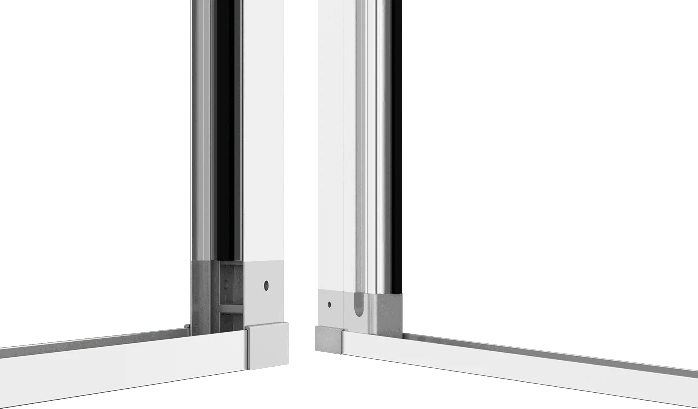 Doppio profilo magnetico su terminale e maniglia: allineamento impeccabile e tenuta sicura.