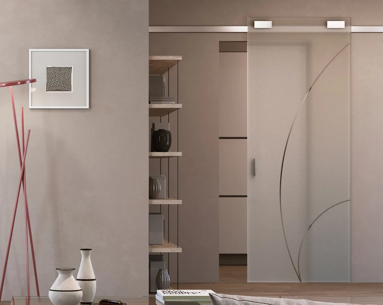 Porta interna Cristallo Vetro Disegnato — Cristallo
