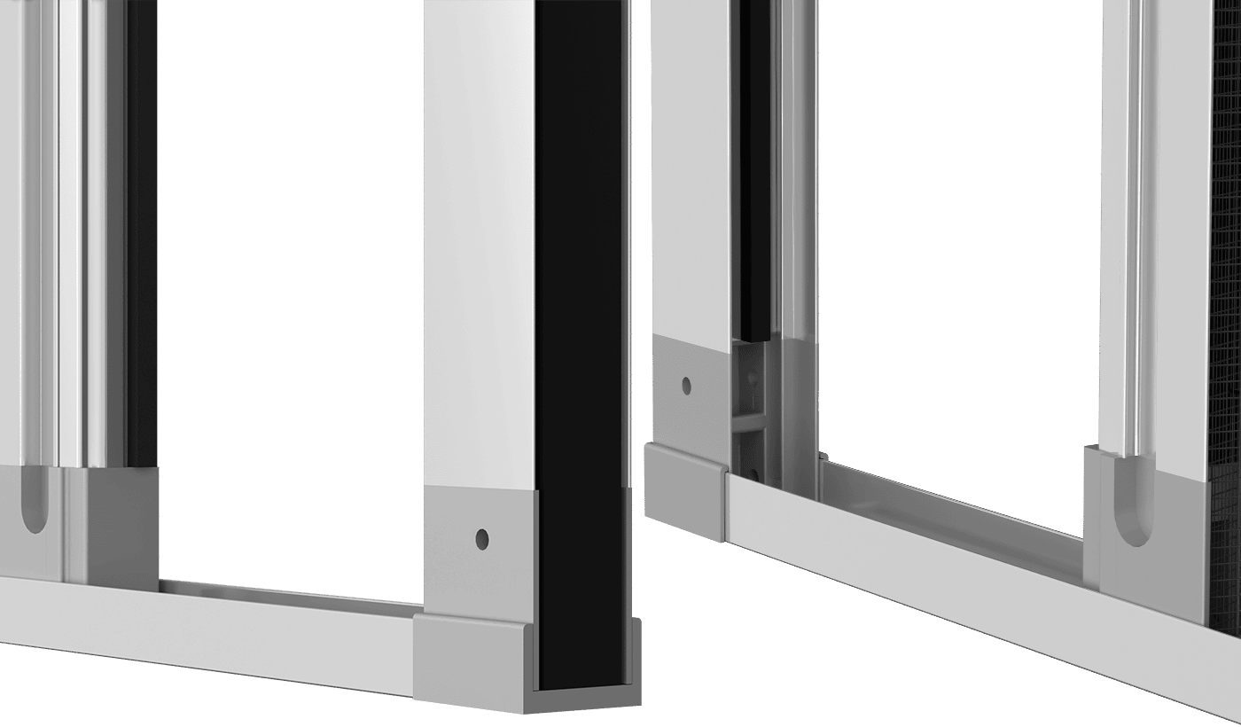 Doppio profilo magnetico su terminale e maniglia: allineamento perfetto e tenuta salda.