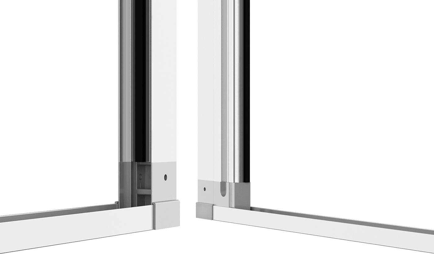 Doppio profilo magnetico su terminale e maniglia: allineamento impeccabile e tenuta sicura.